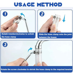 Hose Clamps Stainless Steel Screw Band Car Fuel Tube Pipe Clamp Worm Gear Plier Tools Faucet Water Pipes Fasteners