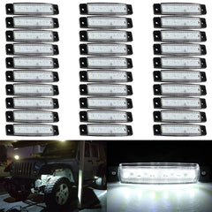 Led Side Marker 10PCS 12V-24V Indicator Car Lights Front Rear for Trucks Cab RV Trailer Amber/Red/White/Green/Blue