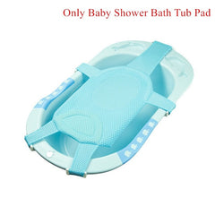 Portable Baby Bathtub Pad Adjustable Bath Tub Shower Cushion Newborn Support Seat Mat Foldable Baby Bath Seat Floating Water Pad