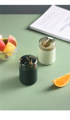 Automatic Toothpick Dispenser Portable Plastic Toothpick Holder Container Creative Press Toothpick Storage Box Organiser