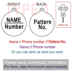 Custom Dog Cat ID Tag Engraved Personalized Pet Collar Charm Name Pendant Bone Keyring Necklace Puppy Accessory Dropshipping - Wowza