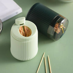 Automatic Toothpick Dispenser Portable Plastic Toothpick Holder Container Creative Press Toothpick Storage Box Organiser