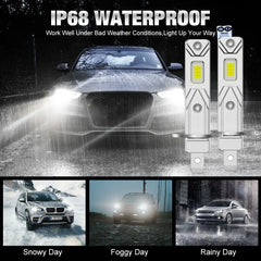 H1 H3 LED Headlight Bulbs Wireless 16pcs 3570 CSP Chips High Low Beam 120W Car Light H3 Led Diode Lamp Auto 12V 6000K