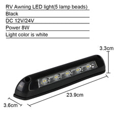 RV LED Awning Porch Light 12V/24V Waterproof Motorhome Caravan Van Camper Trailer Wall Lamps