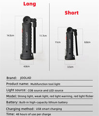 Rechargeable Work Lights LED Flashlight Hanging Hook Magnetic with Builtin Battery USB Portable Flash Light Camping Repair Torch