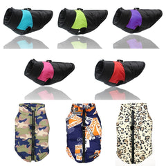 Padded Winter Warm Dog Clothes Waterproof Pet Vest Zipper Jacket For Small Medium Large Dogs Pug Chihuahua French Bulldog Coat - Wowza