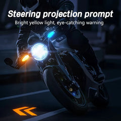 Motorcycle LED Turn Signal Lamp Projection Lamp Sequential Flowing Flash Indicator Lights Running Light Front Rear Signal Light
