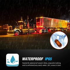 Clearance Lights 20/10PCS 4 LED 12V-24V Side Marker Lights Oval Front Rear Indicator Lamp Truck for Trailer BUS Van Caravan