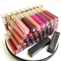 50pcs/lot Private Label Lipgloss Moisturizing Shiny Glitter Glossy Makeup Lip Gloss Custom Liquid Lipstick Bulk