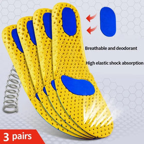Memory Foam Orthopaedic Insoles 3Pairs for Feet Shoe Sole Pad Mesh Deodorant Breathable Sneakers Running Cushion for Men Women
