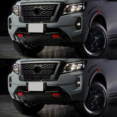 Nissan Navara NP300 2020 2023 LED Daytime Running Light DRL Driving Fog Lamp Fit Waterproof Turn Signal Yellow