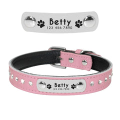 Leather Cat Collar Personalized Cat Collar For Puppy Small Dogs Pet Kitten Nameplate Collar Free Engraving Adjustable - Wowza
