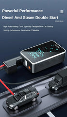 Car Jump Starter Air Pump Portable Power Bank LED Lighting Tyre Inflator Battery Charger Booster Starting Device