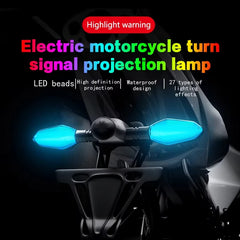 Motorcycle LED Turn Signal Lamp Projection Lamp Sequential Flowing Flash Indicator Lights Running Light Front Rear Signal Light