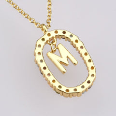 ANDYWEN 925 Sterling Silver Gold Letters A - Z Initial M S C K Alphabet Pendente Long Chain Necklace Say My Name Fine Jewelry