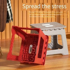 Portable Folding Stool Thickened Plastic Saddle Chair For Outdoor Activities And Fishing