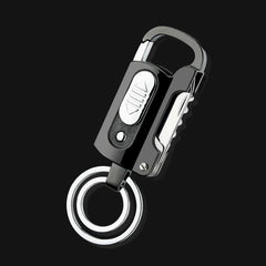 Keychain Wine Opener Knife Flashlight One-word Screwdriver Multi-function Metal Windproof Electronic Lighter Gadget