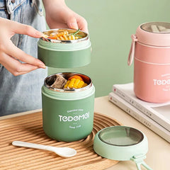 Lunch Box Storage Warmer Stainless Steel Vacuum Cup Soup With Spoon Food Thermal Jar Insulated Soup Thermos Containers Cooler