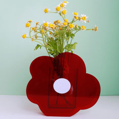 Rainbow Color Acrylic Vases Floral Container Decorative Shop Design Wedding Party Home Office Decoration