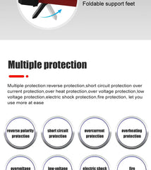 Battery Charger 12V/24V Smart Charger Lithium AGM GEL Lead-Acid LiFePO4 Battery Chargers