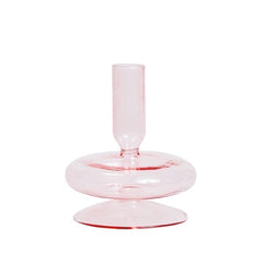 Handmade Colored Vintage Glass Candlestick candle holders Romantic Dinner Decoration for Home Wedding Taper Candle Holder Gift