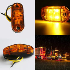 Clearance Lights 20/10PCS 4 LED 12V-24V Side Marker Lights Oval Front Rear Indicator Lamp Truck for Trailer BUS Van Caravan