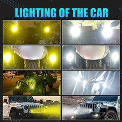 Motorcycle Headlight Auxiliary LED Fog Light Explorers Offroad Angel Eyes LED light Spotlights Light Portable Driving