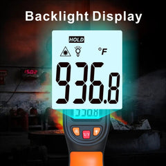 Infrared Thermometer , Handheld Heat Temperature For Cooking Tester, Pizza Oven, Grill & Engine - Laser Surface Temp Read