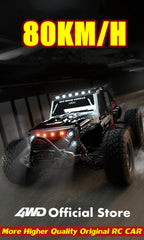 4WD 1:16 80KM/H Super Brushless 50KM/H Brushed RC Car 4x4 Off Road Remote Control High Speed Drift Monster Truck Toy Kids Adult