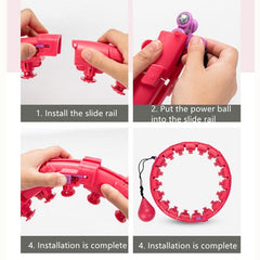 2023 New Sport Hoops Yoga Fitness Home Fitness Hoop Adjustable Not Drop Waist Training Ring Belly Trainer Abdominal Weight loss