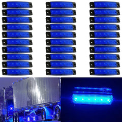 Led Side Marker 10PCS 12V-24V Indicator Car Lights Front Rear for Trucks Cab RV Trailer Amber/Red/White/Green/Blue