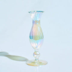 Handmade Colored Vintage Glass Candlestick candle holders Romantic Dinner Decoration for Home Wedding Taper Candle Holder Gift