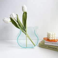 Rainbow Color Acrylic Vases Floral Container Decorative Shop Design Wedding Party Home Office Decoration