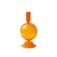 Handmade Colored Vintage Glass Candlestick candle holders Romantic Dinner Decoration for Home Wedding Taper Candle Holder Gift