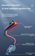 Car Jump Starter Air Pump Portable Power Bank LED Lighting Tyre Inflator Battery Charger Booster Starting Device
