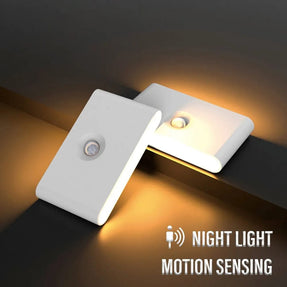 LED Intelligent Sensor Night Light Wireless USB Charging Motion Sensor Wall Light for Bedroom Corridor Cabinet Lighting