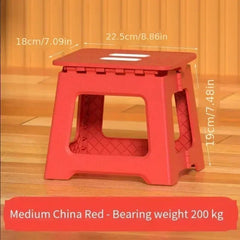 Portable Folding Stool Thickened Plastic Saddle Chair For Outdoor Activities And Fishing