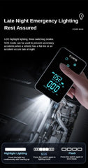 Car Jump Starter Air Pump Portable Power Bank LED Lighting Tyre Inflator Battery Charger Booster Starting Device