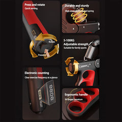 Grip Strength 5-100kg Gym Wrist Expander Hand Strengthener Adjustable Muscle Recovery Fitness Hand Strength Exercise