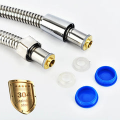 Stainless Steel Shower Hose Long Bathroom Shower Water Hose Extension Plumbing Pipe Shower head Tube Bathroom
