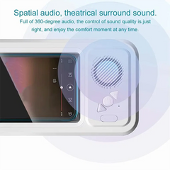 gift-Shower Phone Holder with Bluetooth Speaker IPX4 Waterproof Anti-Fog Touch Screen Wall Mount for Shower Bathroom