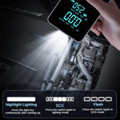 Car Jump Starter Air Pump Portable Power Bank LED Lighting Tyre Inflator Battery Charger Booster Starting Device