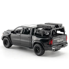 DODGE Mammoth 1000 TRX Alloy Pickup Car Model Diecast Metal Off-road Vehicle Model Sound and Light Simulation Kids Toy Gift