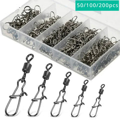 King Swivels 50/100/200 Piece Set of Fishing connector fishing gear kit