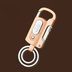 Keychain Wine Opener Knife Flashlight One-word Screwdriver Multi-function Metal Windproof Electronic Lighter Gadget