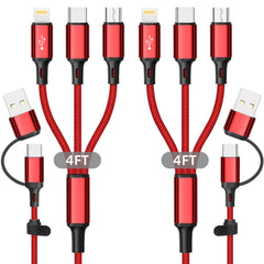 All Phones Fast Charging Cord For iPhone Huawei Micro USB Type C Charger Cable 1.2m Multi Usb Port Multiple Usb Charging Cord