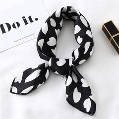 2022 New Women Silk Scarf Square Foulard Lady's Neck Hair Scarves Design Printed Head Kerchief Fashion Girl Scarfs