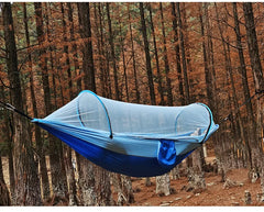 Mosquito Net Hammock Outdoor Camping Pole Hammock swing Anti-rollover Nylon Rocking Chair 260x140cm