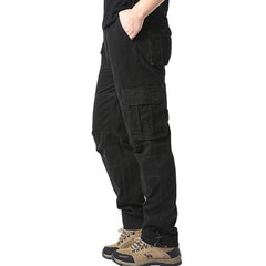 Loose Overalls Men's Outdoor Sports Jogging Tactical Pants Elastic Waist Pure Cotton Casual Work Pants