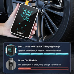 Car Jump Starter Air Pump Portable Power Bank LED Lighting Tyre Inflator Battery Charger Booster Starting Device